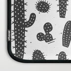 Retro black and white cactus plant pattern Laptop Sleeve Gallery Image 3