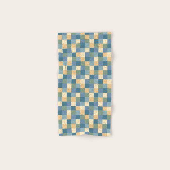 Bold Natural Checks Pattern - Small VIII Bath Towel Gallery Image 1