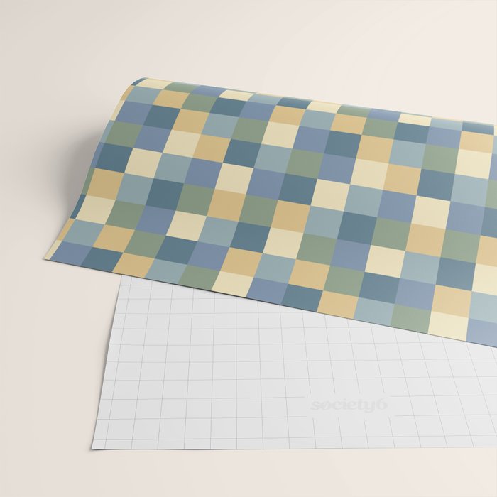 Bold Natural Checks Pattern - Small VIII Wrapping Paper Gallery Image 2