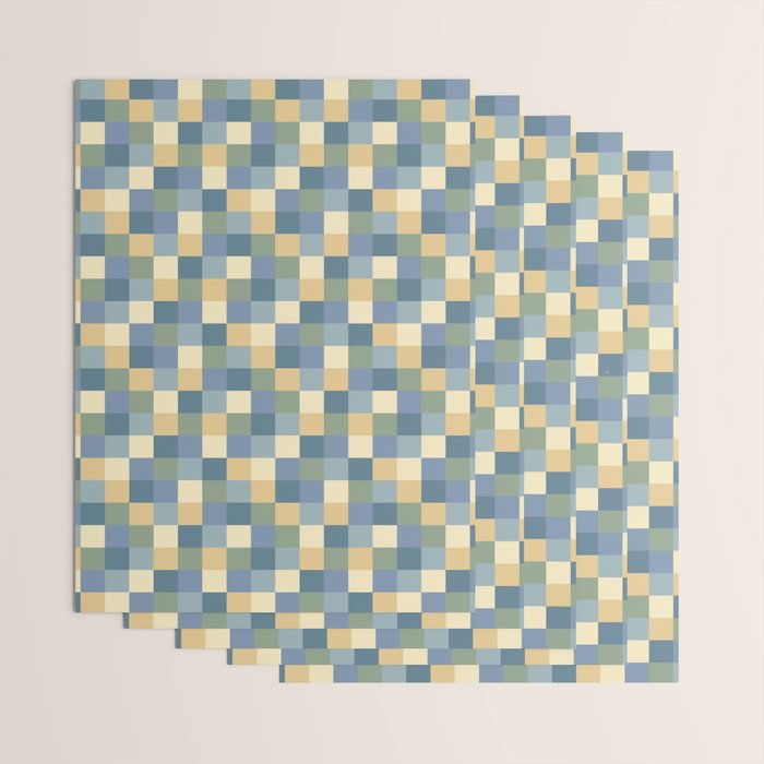 Bold Natural Checks Pattern - Small VIII Wrapping Paper Gallery Image 3