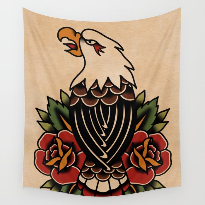 Colour Vintage Eagle Wall Tapestry Gallery Image 4