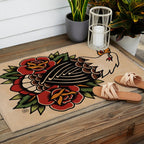 Colour Vintage Eagle Outdoor Rug Gallery Image 2