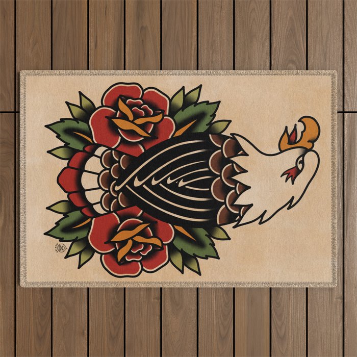 Colour Vintage Eagle Outdoor Rug