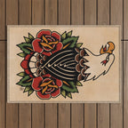 Colour Vintage Eagle Outdoor Rug Gallery Image 1