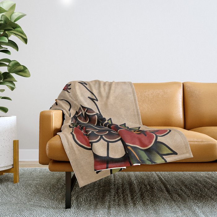 Colour Vintage Eagle Throw Blanket Gallery Image 1