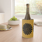 Retro Daisy Abstract VIII Golden Yellow Bold Floral Wine Chiller Gallery Image 4