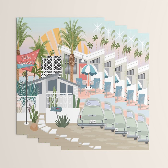 Retro Palm Springs II Wrapping Paper Gallery Image 3
