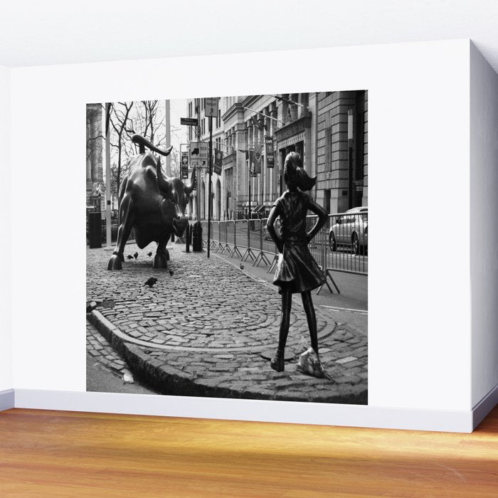 Fearless Girl and the Charging Bull Wall Mural Gallery Image 2