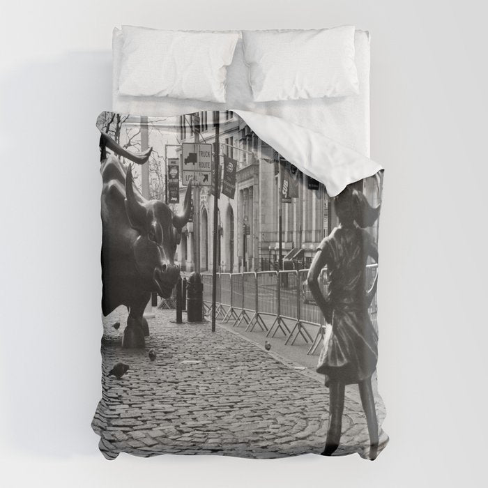 Fearless Girl and the Charging Bull Duvet Cover Gallery Image 6
