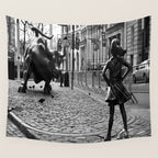 Fearless Girl and the Charging Bull Wall Tapestry Gallery Image 4