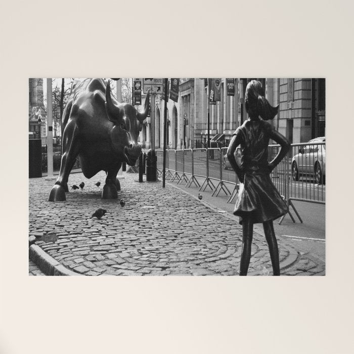 Fearless Girl and the Charging Bull Welcome Mat Gallery Image 1