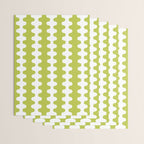 Wavy Stripes Chartreuse Lime and White Ogee A-Go-Go Retro Contemporary Pattern Wrapping Paper Gallery Image 3