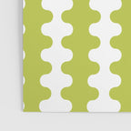 Wavy Stripes Chartreuse Lime and White Ogee A-Go-Go Retro Contemporary Pattern Poster Gallery Image 3