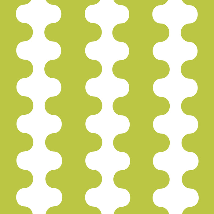 Wavy Stripes Chartreuse Lime and White Ogee A-Go-Go Retro Contemporary Pattern Coffee Mug Gallery Image 2