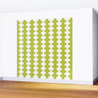 Wavy Stripes Chartreuse Lime and White Ogee A-Go-Go Retro Contemporary Pattern Wall Mural Gallery Image 2