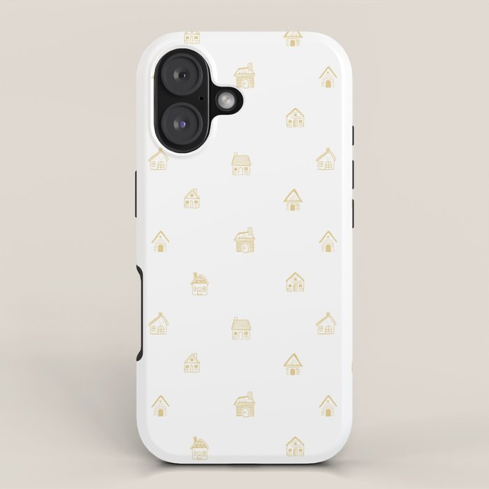 Winter christmas gingerbread house doodle pattern iPhone Case Gallery Image 1