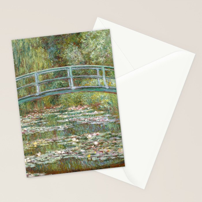 Monet - Bridge over a Pond of Water Lilies, 1899 - Painting Stationery Card Gallery Image 2