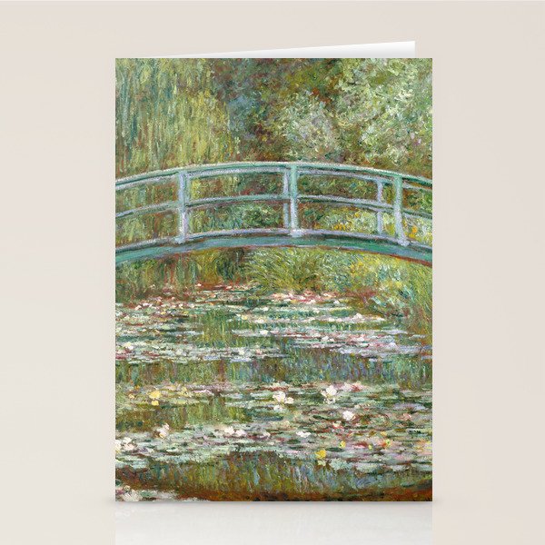 Monet - Bridge over a Pond of Water Lilies, 1899 - Painting Stationery Card Gallery Image 2