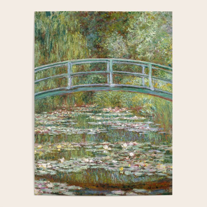 Monet - Bridge over a Pond of Water Lilies, 1899 - Painting Poster Gallery Image 4