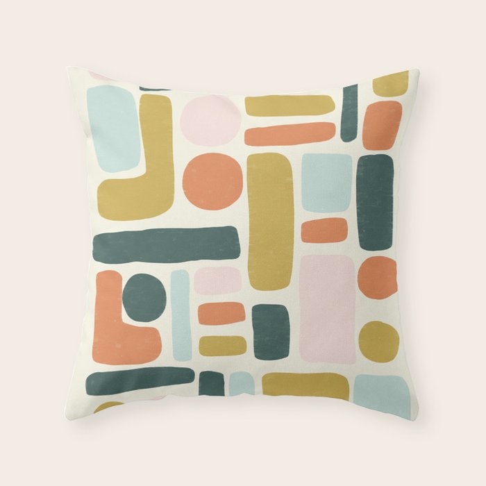 Abstract No.6 Throw Pillow Gallery Image 1
