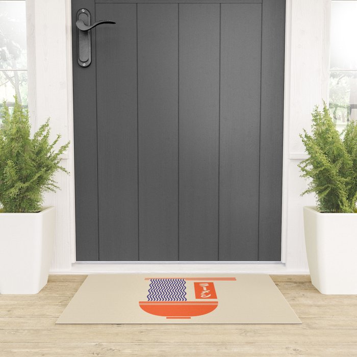 Ramen Minimal - Cream Welcome Mat Gallery Image 3