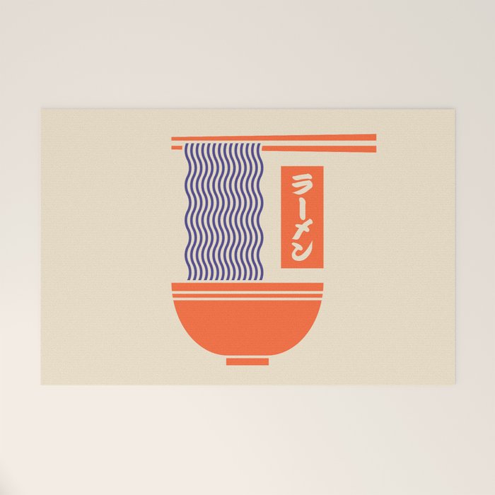 Ramen Minimal - Cream Welcome Mat Gallery Image 1