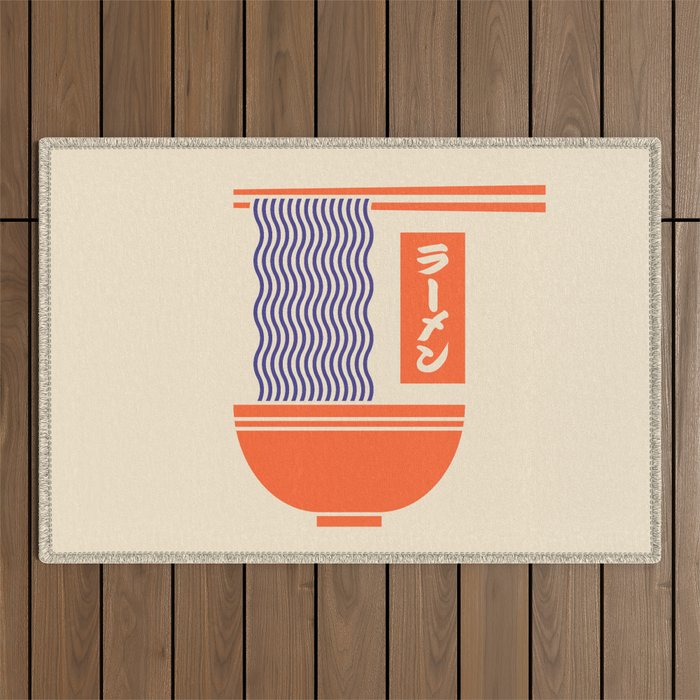 Ramen Minimal - Cream Outdoor Rug Gallery Image 1