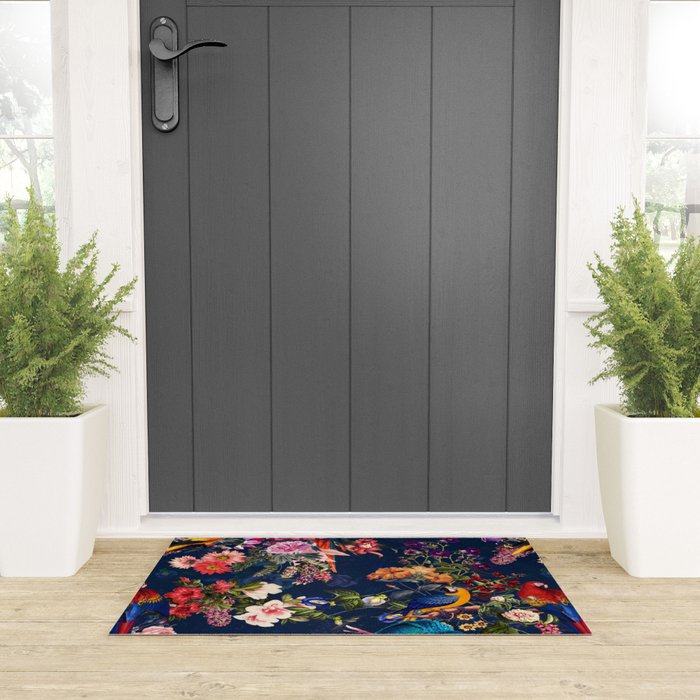 FLORAL AND BIRDS XII Welcome Mat Gallery Image 3