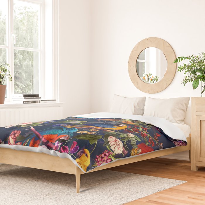 FLORAL AND BIRDS XII Duvet Cover Gallery Image 2