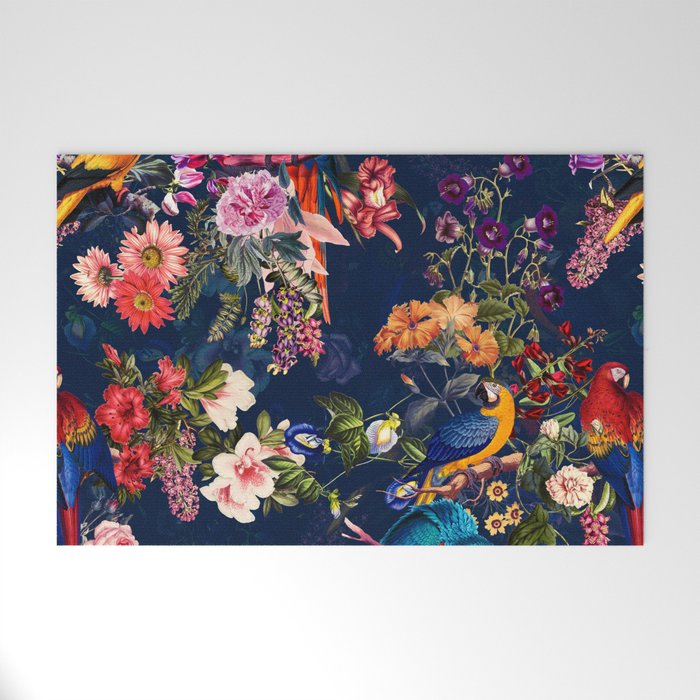 FLORAL AND BIRDS XII Welcome Mat Gallery Image 1
