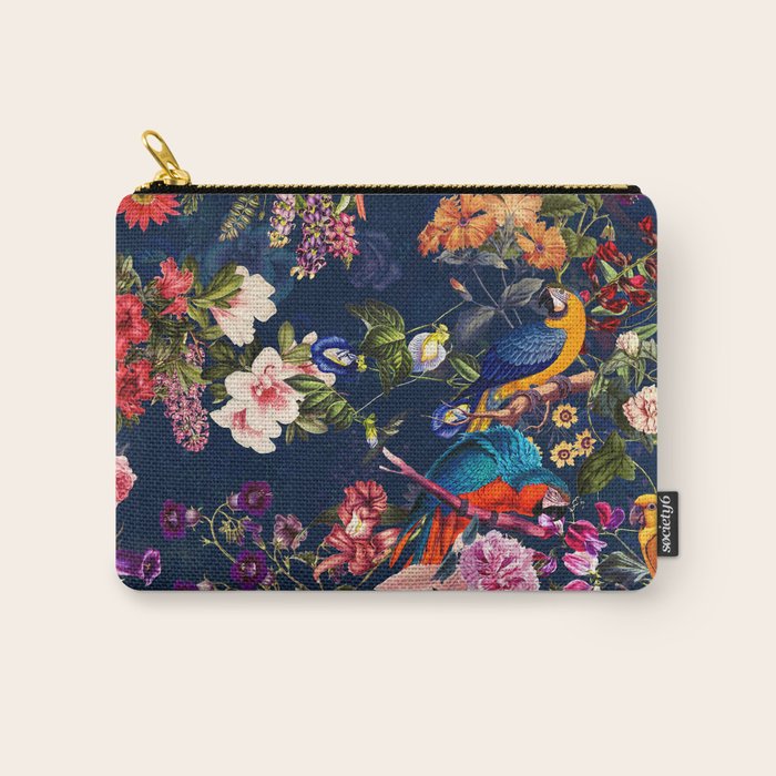 FLORAL AND BIRDS XII Carry All Pouch Gallery Image 1