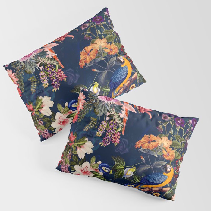 FLORAL AND BIRDS XII Pillow Sham Gallery Image 1