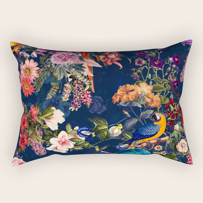 FLORAL AND BIRDS XII Rectangular Pillow Gallery Image 2