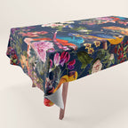 FLORAL AND BIRDS XII Tablecloth Gallery Image 1