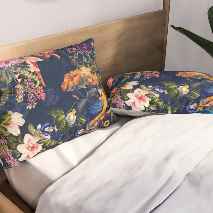 FLORAL AND BIRDS XII Pillow Sham Gallery Image 2