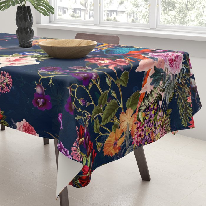 FLORAL AND BIRDS XII Tablecloth Gallery Image 3