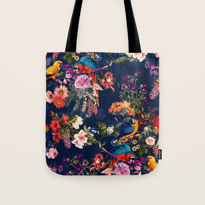FLORAL AND BIRDS XII Tote Bag Gallery Image 1