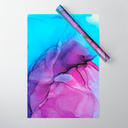 Aqua Pop - Alcohol Ink Painting Wrapping Paper Gallery Image 1