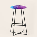 Aqua Pop - Alcohol Ink Painting Stool Gallery Image 1