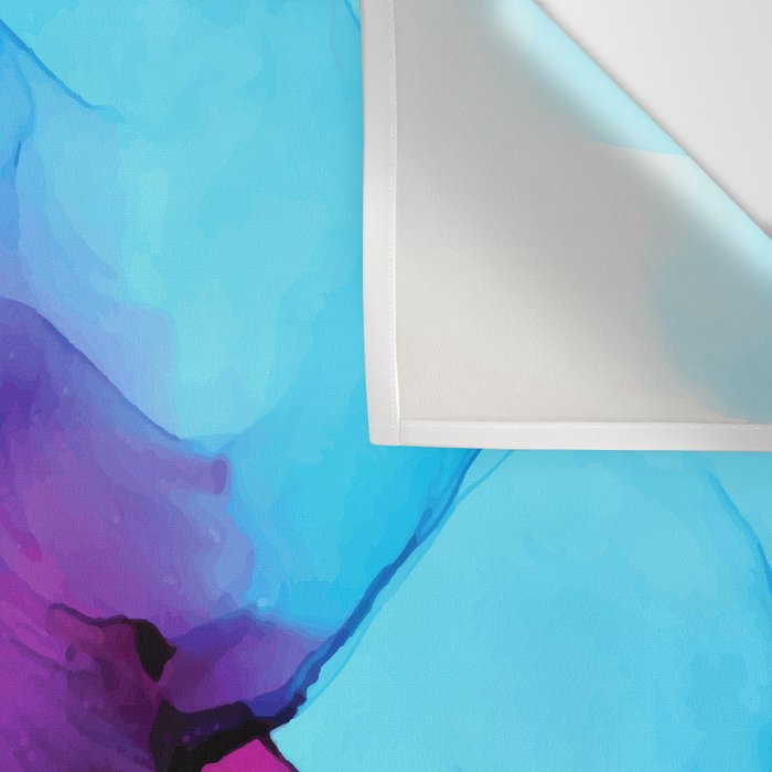 Aqua Pop - Alcohol Ink Painting Wall Tapestry Gallery Image 3