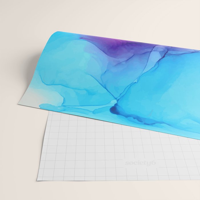 Aqua Pop - Alcohol Ink Painting Wrapping Paper Gallery Image 2
