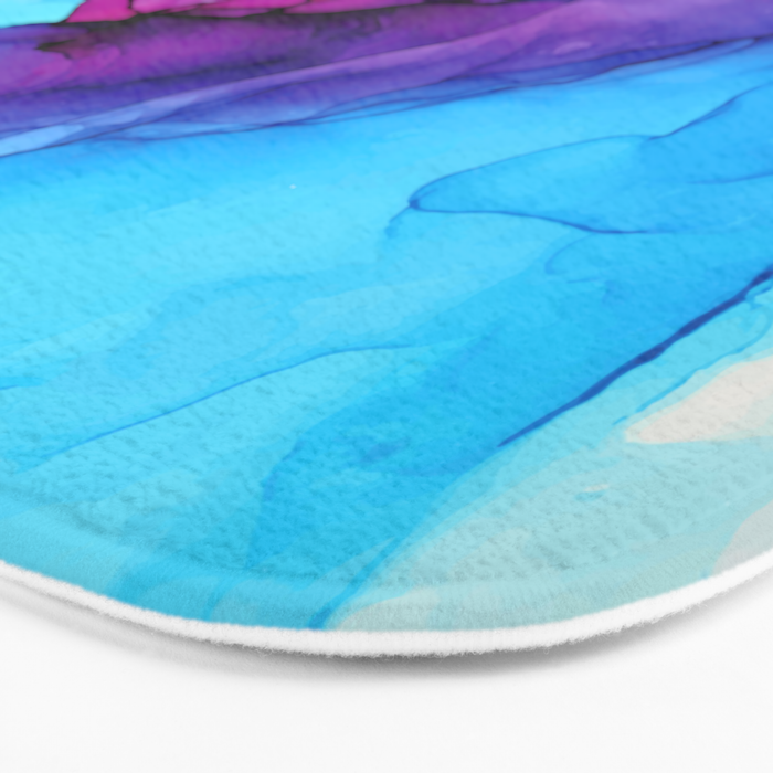 Aqua Pop - Alcohol Ink Painting Bath Mat Gallery Image 3