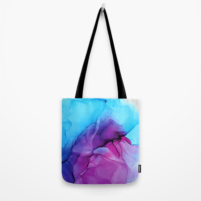 Aqua Pop - Alcohol Ink Painting Tote Bag Gallery Image 2