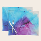 Aqua Pop - Alcohol Ink Painting Placemat Gallery Image 1
