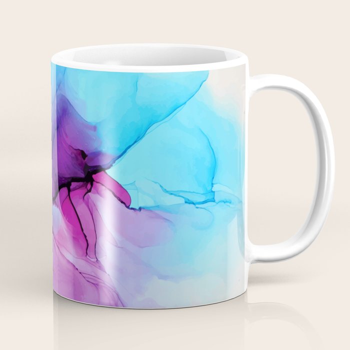 Aqua Pop - Alcohol Ink Painting Coffee Mug Gallery Image 1