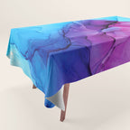 Aqua Pop - Alcohol Ink Painting Tablecloth Gallery Image 1
