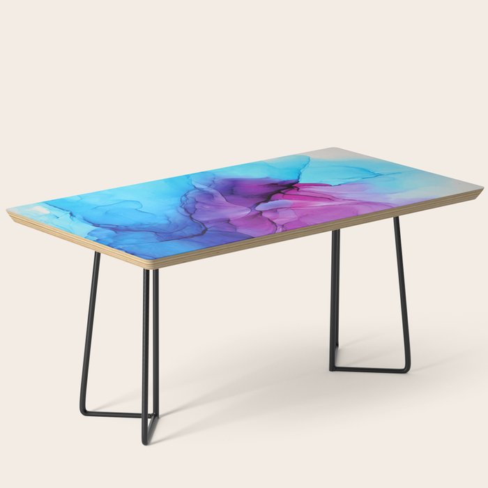 Aqua Pop - Alcohol Ink Painting Coffee Table Gallery Image 1