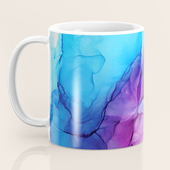 Aqua Pop - Alcohol Ink Painting Coffee Mug Gallery Image 3