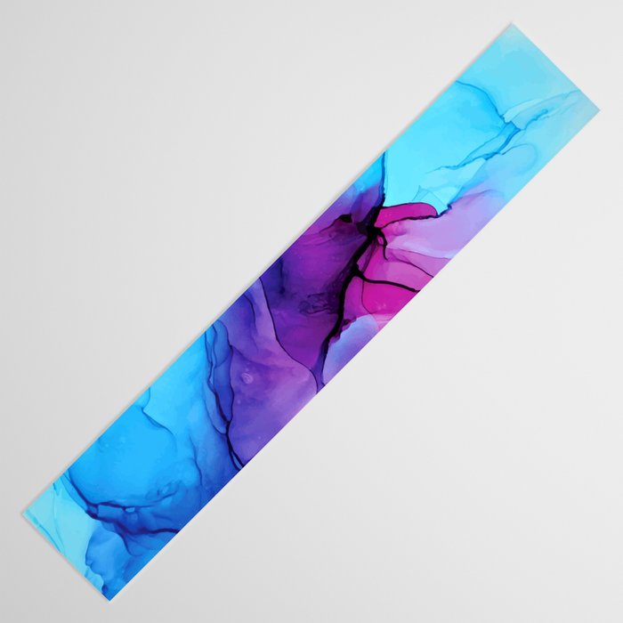 Aqua Pop - Alcohol Ink Painting Table Runner Gallery Image 3