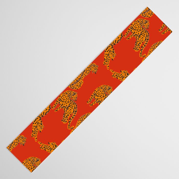 Abstract modern cats with red lips and earnings  Table Runner Gallery Image 3